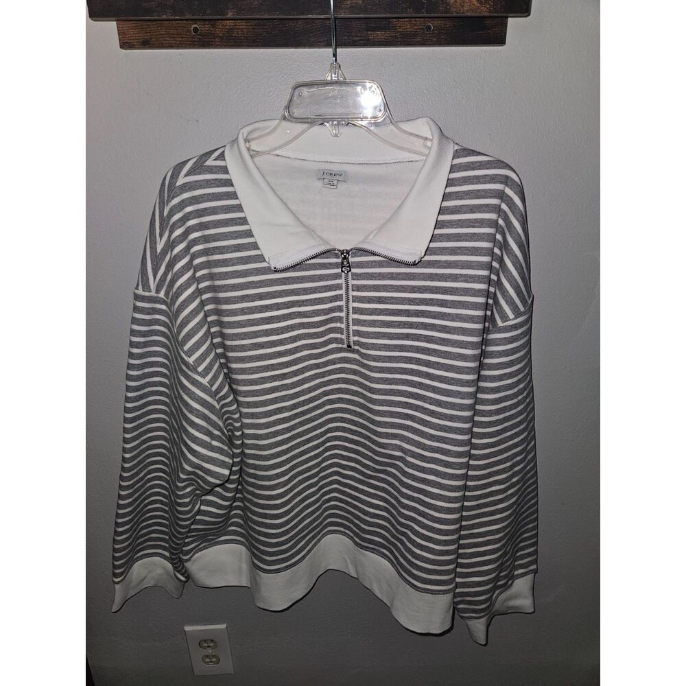 J.Crew Striped half-zip sweatshirt Sz 22/3x